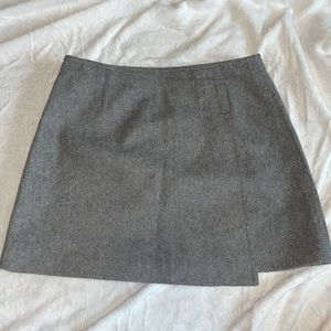 express gray wrap mini skirt